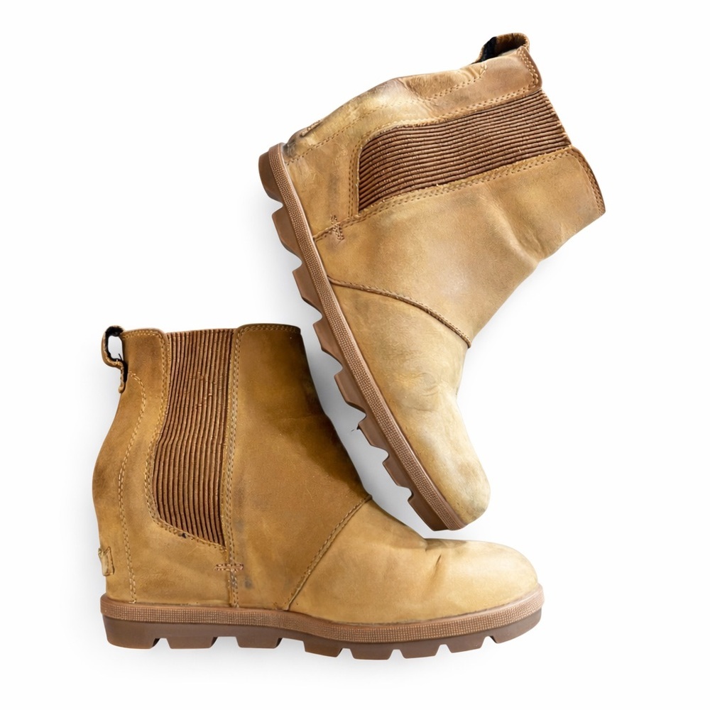 Women’s 10 Sorel Tan Leather Ankle Boots